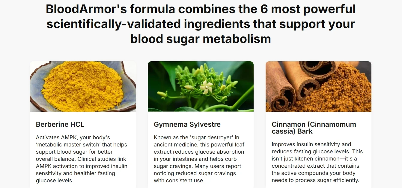 Blood Armor Ingredient Formula